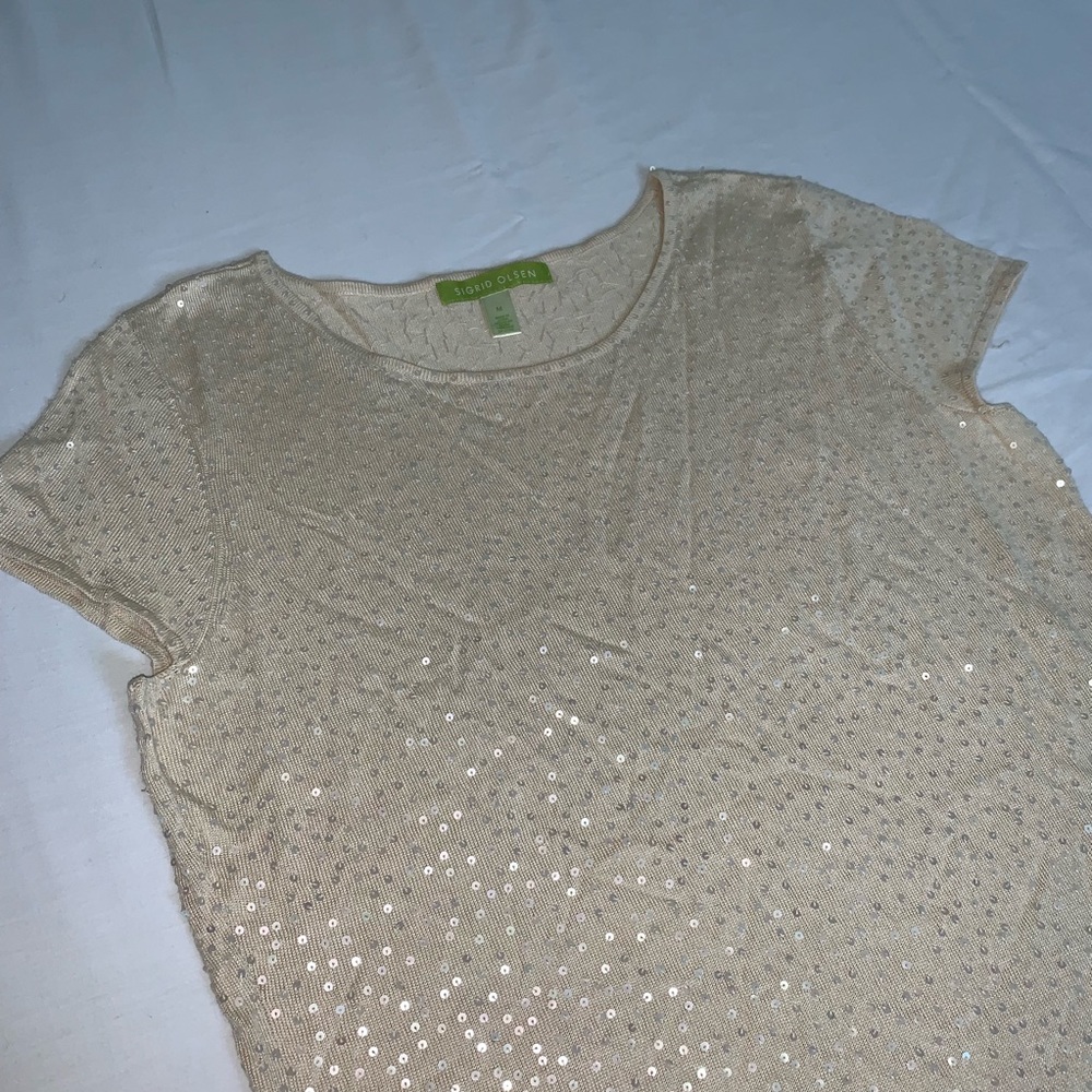 Sigrid Olsen Sequined Top - image 1